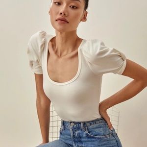 Reformation Frances Top in Ivory